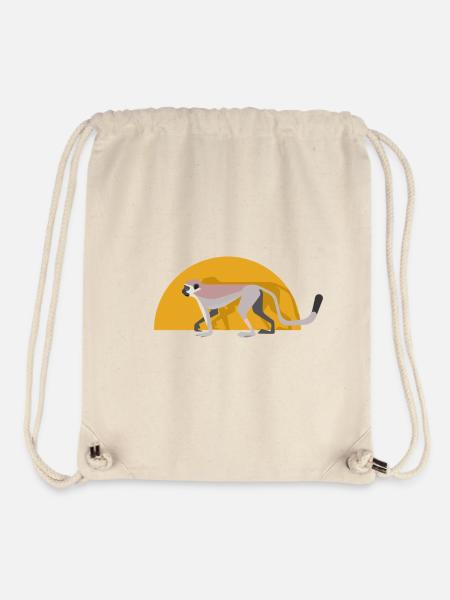 Grünmeerkatze - Stanley/Stella recycelter Gym Bag - Naturweiß