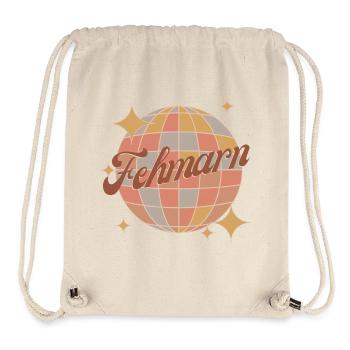 Fehmarn Insel Retro-Vintage-Design Diskokugel - Stanley/Stella recycelter Gym Bag - Naturweiß - Vorne