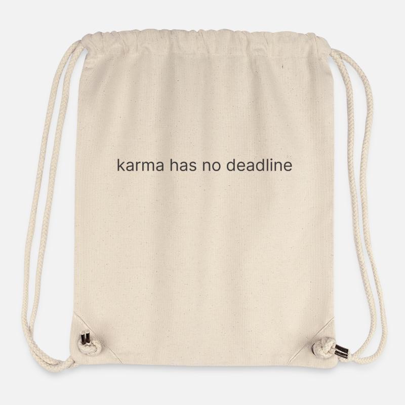 Le karma n’a pas de date limite 1 - Sac à cordon recyclé Stanley/Stella - blanc naturel