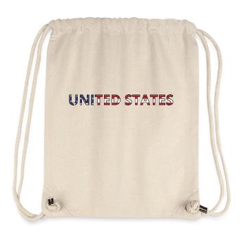 Drapeau United State - Sac à cordon recyclé Stanley/Stella - blanc naturel - Devant