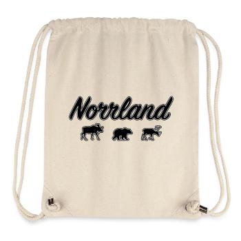 Norrland Lettering Silhouettes Sweden Region - Stanley/Stella Recycled Gym Bag - natural - Front