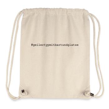 geilertypmitbartundglatze - # geiler Typ mit Bart - Stanley/Stella recycelter Gym Bag - Naturweiß - Vorne