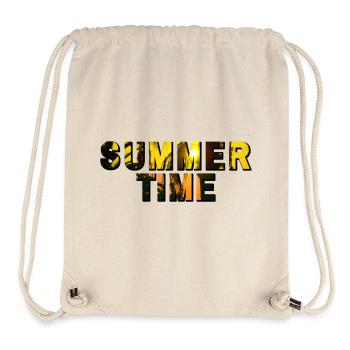Summer Time Urlaubsmotiv mit Palmen - Stanley/Stella recycelter Gym Bag - Naturweiß - Vorne