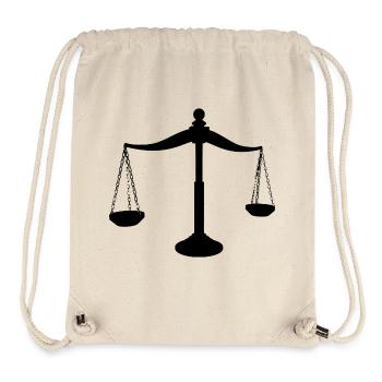 Brass Scales Of Justice Silhouette - Sac à cordon recyclé Stanley/Stella - blanc naturel - Devant
