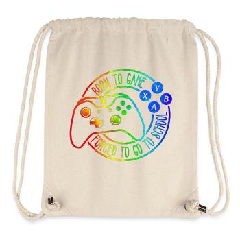 Gamer Jeu En Ligne Jeux Sur Ordinateur Arcade Neon - Sac à cordon recyclé Stanley/Stella - blanc naturel - Devant