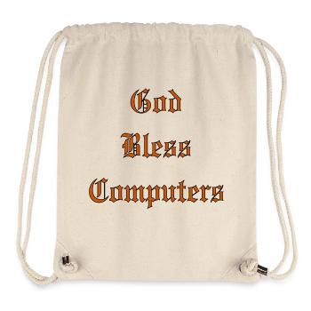 GodBlessComputers - Sac à cordon recyclé Stanley/Stella - blanc naturel - Devant