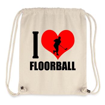 Floorball Ballsport Innebandy Unihockey - Stanley/Stella Recycled Gym Bag - natural - Front