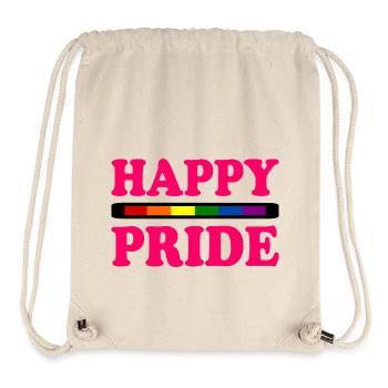 Happy pride - Sac à cordon recyclé Stanley/Stella - blanc naturel - Devant