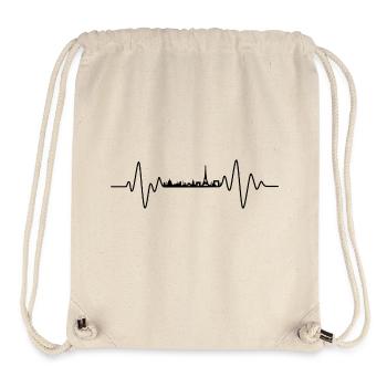Paris Herzschlag Skyline Paris - Stanley/Stella recycelter Gym Bag - Naturweiß - Vorne