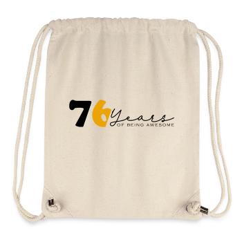 Vintage 1948 Drôle 76 ans Bday Hommes Femmes - Sac à cordon recyclé Stanley/Stella - blanc naturel - Devant