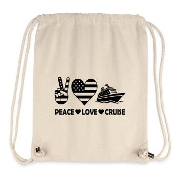 Frieden Liebe Kreuzfahrt USA Urlaubsmotiv - Stanley/Stella recycelter Gym Bag - Naturweiß - Vorne