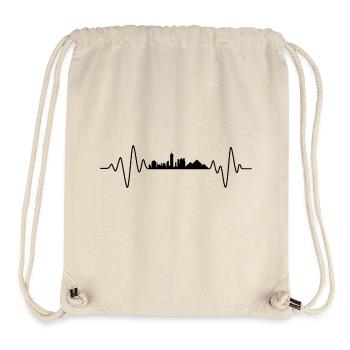 Cairo Heartbeat Skyline Cairo - Stanley/Stella Recycled Gym Bag - natural - Front