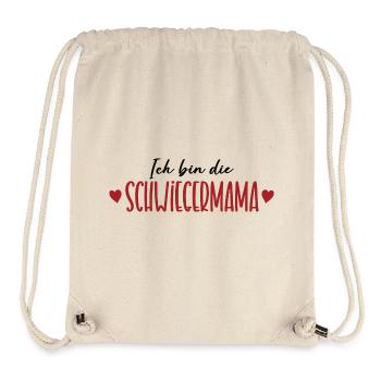Ich bin die Schwiegermama Hochzeit Schwiegermutter - Stanley/Stella recycelter Gym Bag - Naturweiß - Vorne