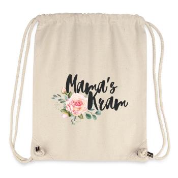 Mama Tasche Geschenk Muttertag Blume Spruch - Stanley/Stella recycelter Gym Bag - Naturweiß - Vorne