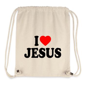 I love jesus - Stanley/Stella Recycled Gym Bag - natural - Front