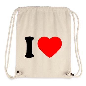 J’adore - Sac à cordon recyclé Stanley/Stella - blanc naturel - Devant