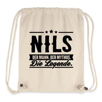 Mann Mythos Legende Nils - Stanley/Stella recycelter Gym Bag - Naturweiß - Vorne