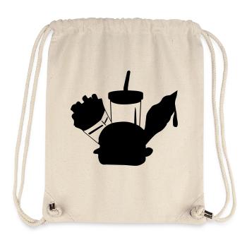 fast food menue eiscreme - Stanley/Stella recycelter Gym Bag - Naturweiß - Vorne