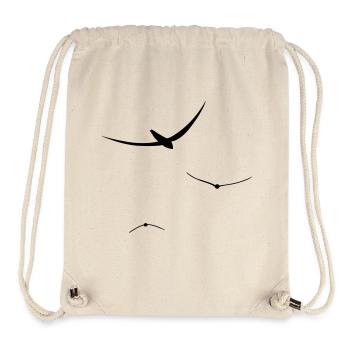 oiseaux vol libre - Sac à cordon recyclé Stanley/Stella - blanc naturel - Devant