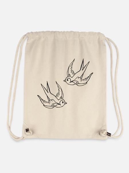 Birds - Stanley/Stella Recycled Gym Bag - natural