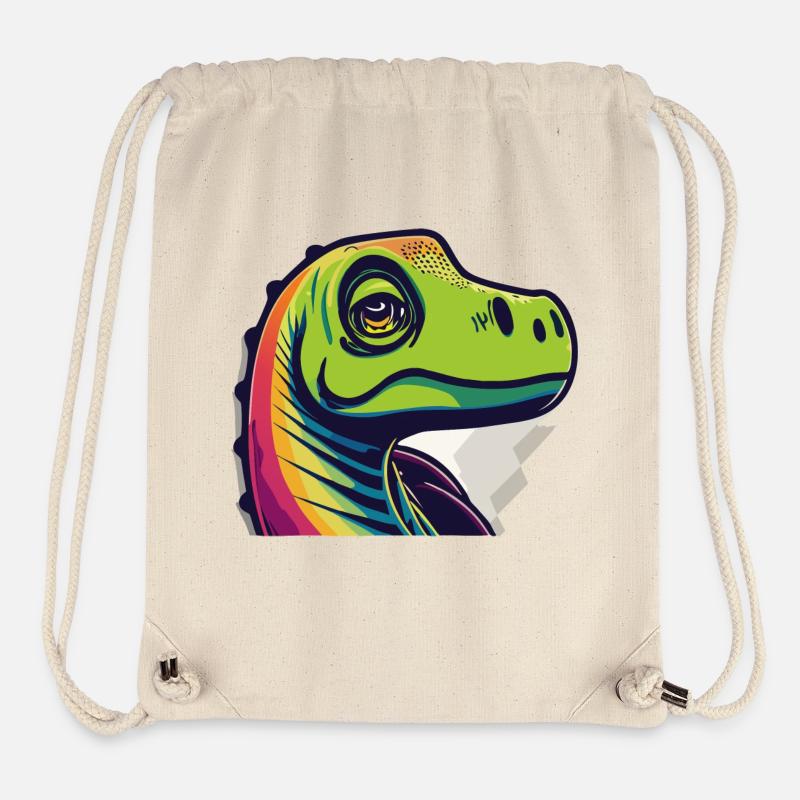 Regenbogen Echse - Stanley/Stella recycelter Gym Bag - Naturweiß