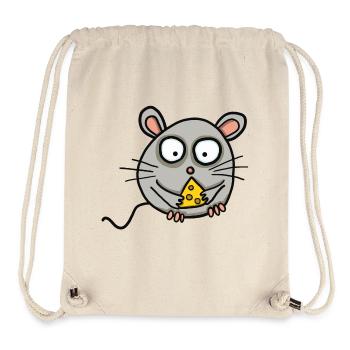 Mouse with cheese - Stanley/Stella Recycled Gym Bag - natural - Front