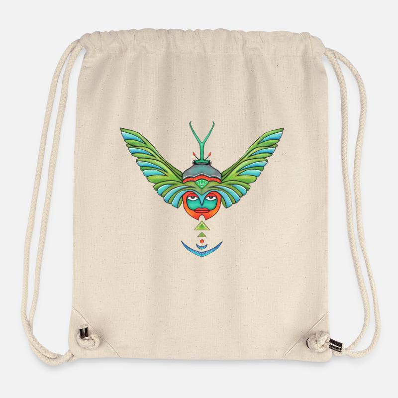 Visage de scarabée - Sac à cordon recyclé Stanley/Stella - blanc naturel