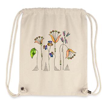 Blumen - Stanley/Stella recycelter Gym Bag - Naturweiß - Vorne