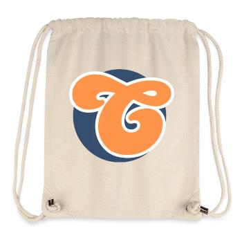 Buchstabe c orange sport - Stanley/Stella recycelter Gym Bag - Naturweiß - Vorne