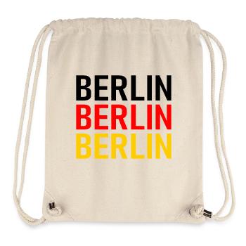 Berlin Deutschland Germany Nationalfarben - Stanley/Stella recycelter Gym Bag - Naturweiß - Vorne