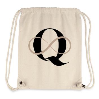 Lettre q infinie - Sac à cordon recyclé Stanley/Stella - blanc naturel - Devant