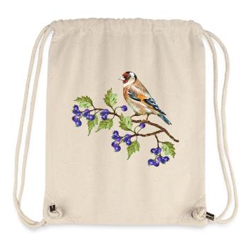 Bunter Vogel - Stanley/Stella recycelter Gym Bag - Naturweiß - Vorne