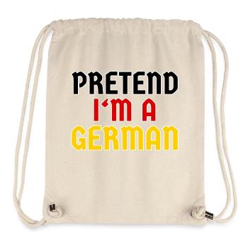 Pretend I'm a German - Lustiges Kostüm - Stanley/Stella recycelter Gym Bag - Naturweiß - Vorne