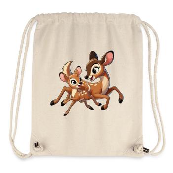 Deer mother and child frolicking - Stanley/Stella Recycled Gym Bag - natural - Front