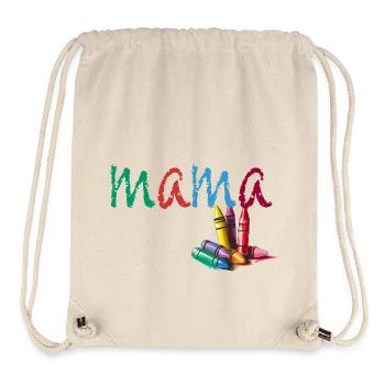 Mama - Kreide bunt - Stanley/Stella recycelter Gym Bag - Naturweiß - Vorne