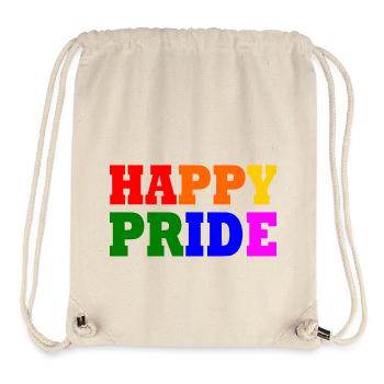 Happy pride - Sac à cordon recyclé Stanley/Stella - blanc naturel - Devant