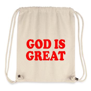 god is great - Sac à cordon recyclé Stanley/Stella - blanc naturel - Devant