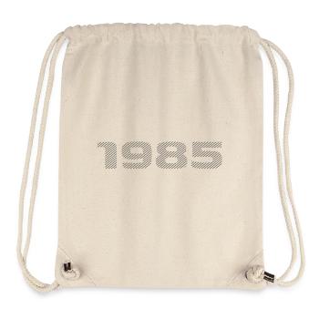 Born 1985 Retro Stripe 40th Birthday Design - Stanley/Stella Recycled Gym Bag - natural - Front
