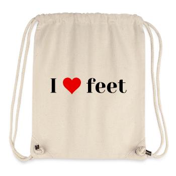 I love feet - Stanley/Stella recycelter Gym Bag - Naturweiß - Vorne