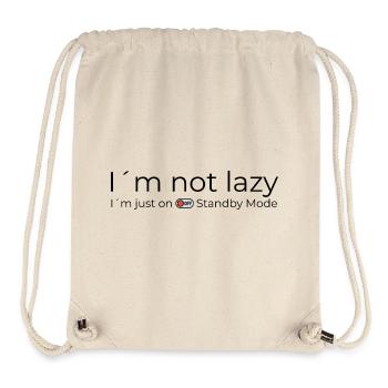 I´m not lazy. I´m just on Standby Mode. - Stanley/Stella recycelter Gym Bag - Naturweiß - Vorne