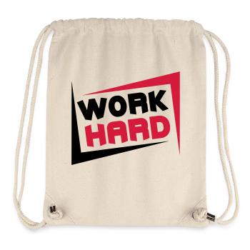 Work Hard - Stanley/Stella recycelter Gym Bag - Naturweiß - Vorne