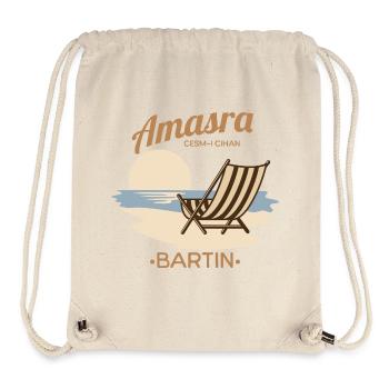 Amasra-Sonnenuntergang: Entspannung am Strand - Stanley/Stella recycelter Gym Bag - Naturweiß - Vorne