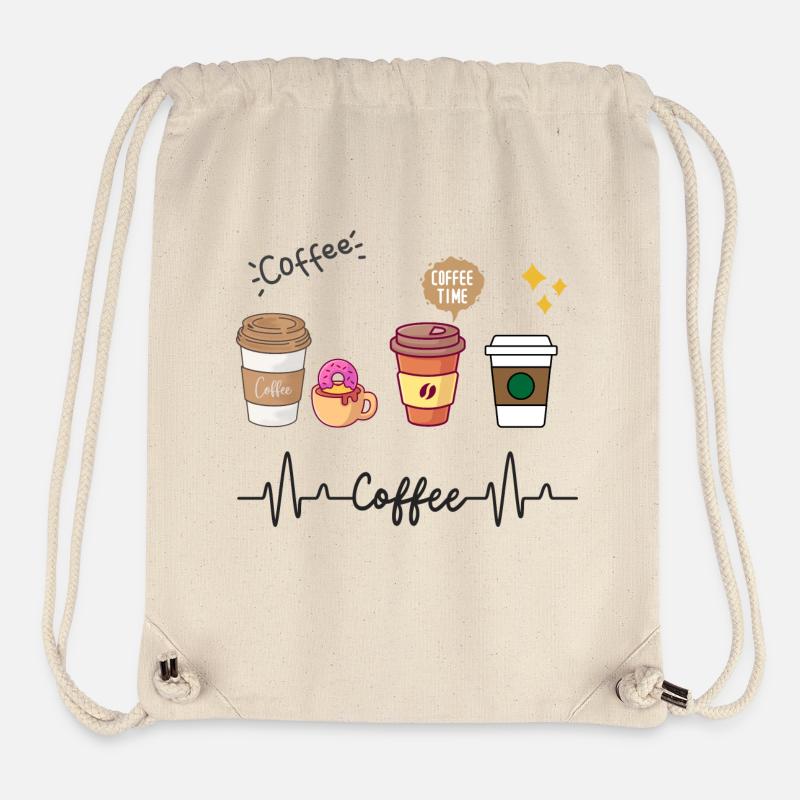 Ich liebe Kaffee - Stanley/Stella recycelter Gym Bag - Naturweiß