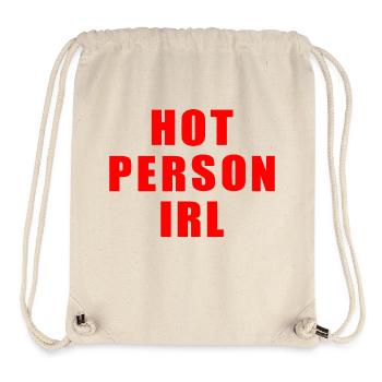 Hot person irl - Stanley/Stella recycelter Gym Bag - Naturweiß - Vorne