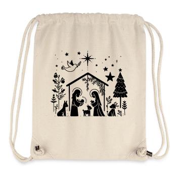 Christmas Nativity Scene - Stanley/Stella Recycled Gym Bag - natural - Front