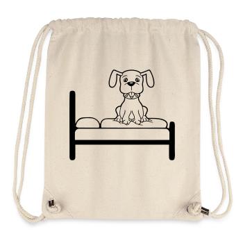 Hund Auf Bett Entspannt Schlafen Schlafzimmer Süß - Stanley/Stella recycelter Gym Bag - Naturweiß - Vorne