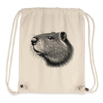 Castor - Sac à cordon recyclé Stanley/Stella - blanc naturel - Devant