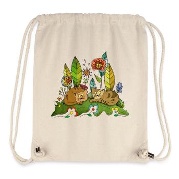Katzen - Stanley/Stella recycelter Gym Bag - Naturweiß - Vorne