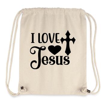 Liebe wie Jesus - Stanley/Stella recycelter Gym Bag - Naturweiß - Vorne