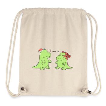 Petits dinosaures - I rawr u - Sac à cordon recyclé Stanley/Stella - blanc naturel - Devant